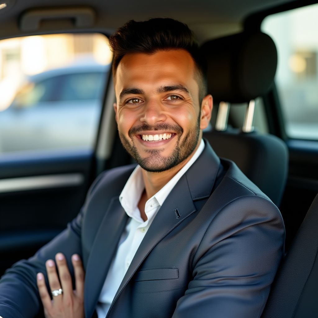 Cliente taxista satisfecho